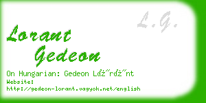 lorant gedeon business card